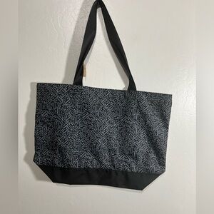 NWT Victorias Secret Black/ White Logo Printed Tote